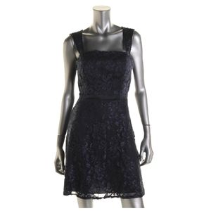 Teeze Me Navy Blue Lace Cocktail Dress